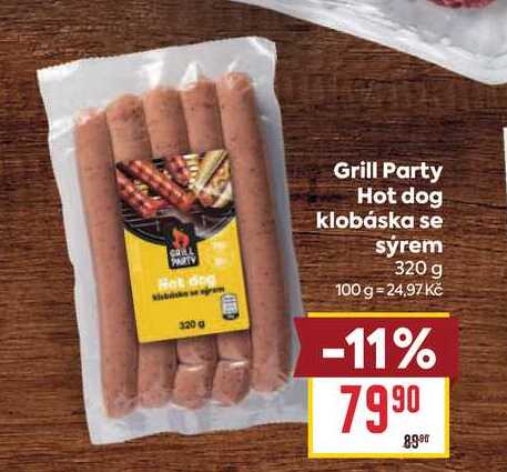 Grill Party Hot dog klobáska se sýrem 320 g