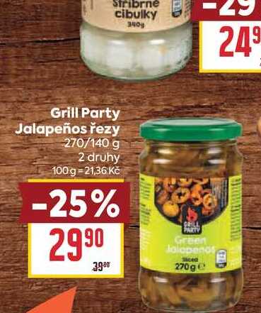Grill Party Jalapeños řezy 270/140 g
