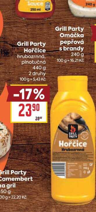 Grill Party Omáčka pepřová s brandy 240g