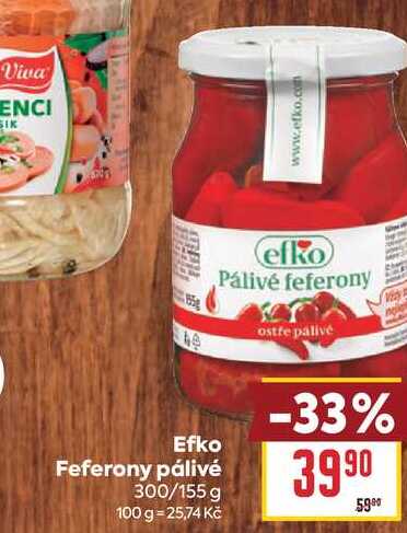 Efko Feferony pálivé 300/155 g 
