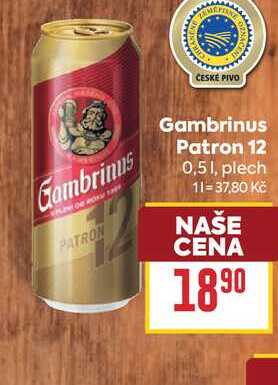 Gambrinus Patron 12 0,5l, plech