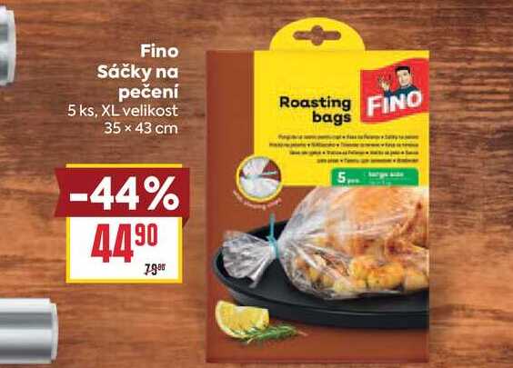 Fino Sáčky na pečení 5 ks, XL velikost 35 x 43 cm