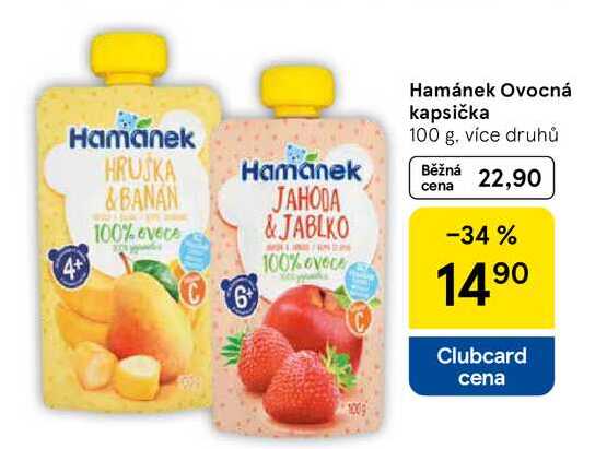 Hamánek Ovocná kapsička, 100 g 