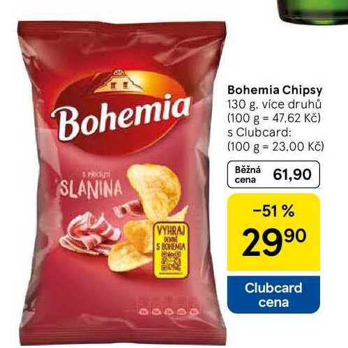 Bohemia Chipsy, 130 g, více druhů  