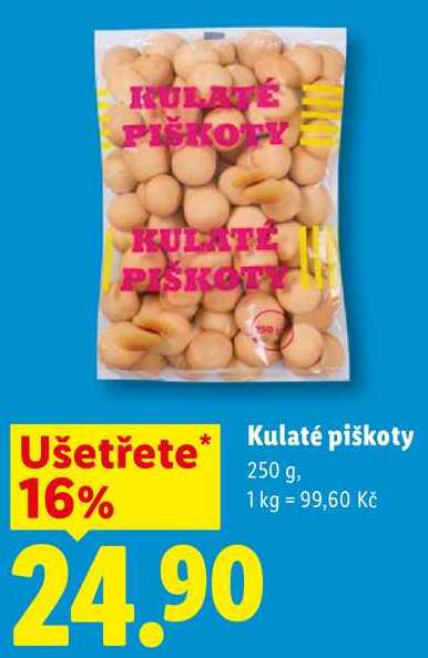 Kulaté piškoty, 250 g