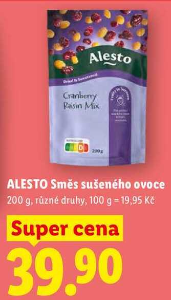 ALESTO Směs sušeného ovoce, 200 g