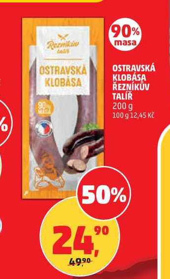 OSTRAVSKÁ KLOBÁSA ŘEZNÍKŮV TALÍŘ, 200 g
