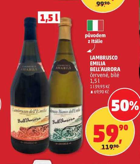 LAMBRUSCO EMILIA BELL'AURORA, 1,5 l
