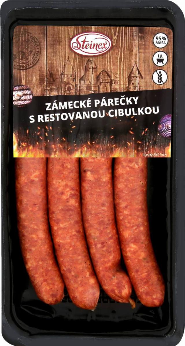 STEINEX Zámecké párečky s cibulkou Obsah masa 98 %