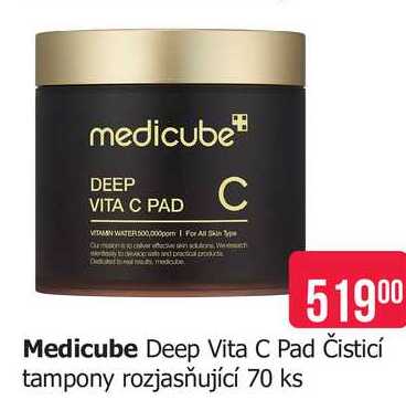 Medicube Deep Vita C Pad Čisticí tampony rozjasňující 70 ks