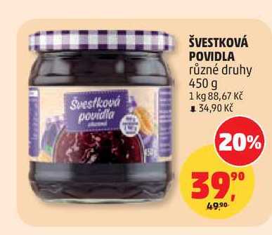 ŠVESTKOVÁ POVIDLA, 450 g