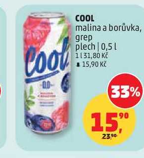 COOL malina a borůvka plech, 0,5 l