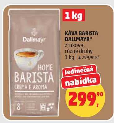 KÁVA BARISTA DALLMAYR, 1 kg 