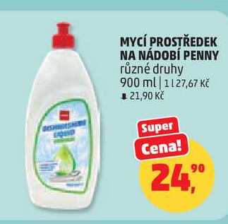 MYCÍ PROSTŘEDEK NA NÁDOBÍ PENNY, 900 ml 