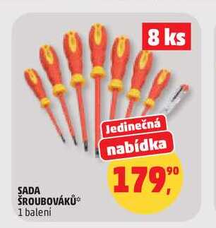 SADA ŠROUBOVÁKŮ, 1 balení