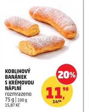 KOBLIHOVÝ BANÁNEK S KRÉMOVOU NÁPLNÍ, 75 g