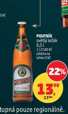 POUTNÍK světlý ležák, 0,5 l
