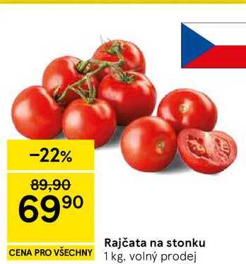Rajčata na stonku, 1 kg 