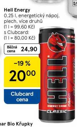 Hell Energy, 0.25 1, energetický nápoj, plech, více druhů