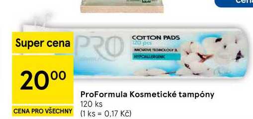 ProFormula Kosmetické tampóny, 120 ks 