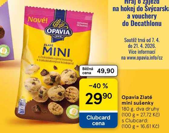 Opavia Zlaté mini sušenky, 180 g
