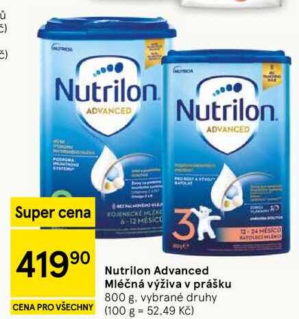 Nutrilon Advanced Mléčná výživa v prášku, 800 g 