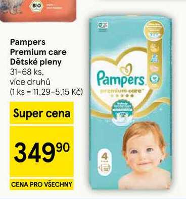 Pampers Premium care Dětské pleny, 31-68 ks