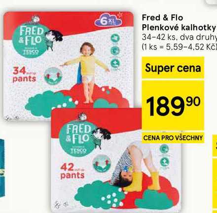Fred & Flo Plenkové kalhotky, 34-42 ks, dva druhy  