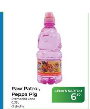 Paw Patrol, Peppa Pig Pramenitá voda 0,33l
