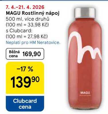 MAGU Rostlinný nápoj, 500 ml, více druhů