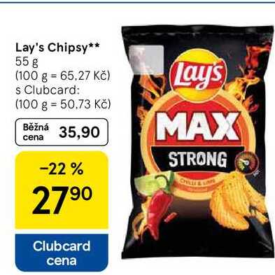 Lay's Chipsy, 55 g
