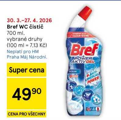 Bref WC čistič, 700 ml