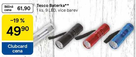 Tesco Baterka, 1 ks, 9 LED. více barev 