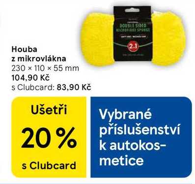 Houba z mikrovlákna 230 x 110 x 55 mm 