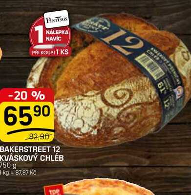 BAKERSTREET 12 KVÁSKOVÝ CHLÉB 750 g