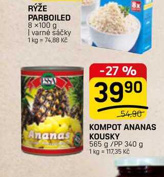KOMPOT ANANAS KOUSKY 565 g /PP 340 g