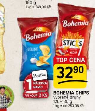 BOHEMIA CHIPS vybrané druhy 120-130 g