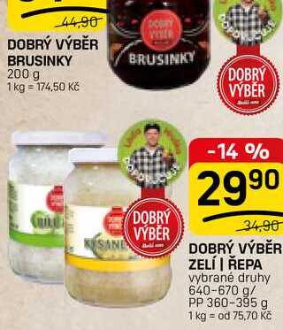 DOBRÝ VÝBĚR ZELÍ | ŘEPA vybrané druhy 640-670 g/ PP 360-395 g 