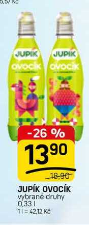 JUPÍK OVOCÍK vybrané druhy 0,33l