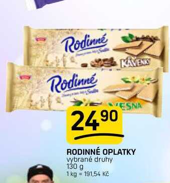 RODINNÉ OPLATKY vybrané druhy 130 g 