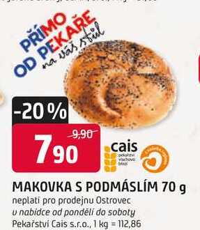 MAKOVKA S PODMÁSLÍM 70 g 