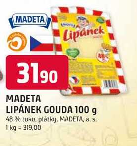 LIPÁNEK GOUDA 100 g 48 % tuku