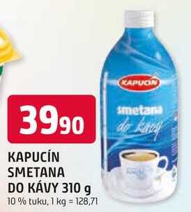 KAPUCÍN SMETANA DO KÁVY 310 g 10% tuku