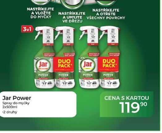 Jar Power Spray do myčky 2x500ml