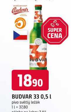 BUDVAR 33 0,5l