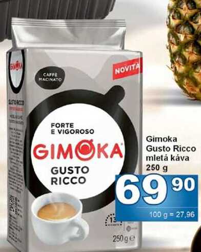 Gimoka Gusto Ricco mletá káva 250 g