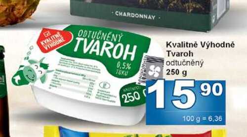Kvalitně Výhodné Tvaroh odtučněný 250 g 
