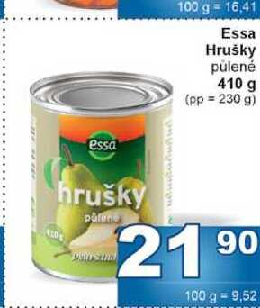 Essa Hrušky půlené 410 g (pp = 230 g) 