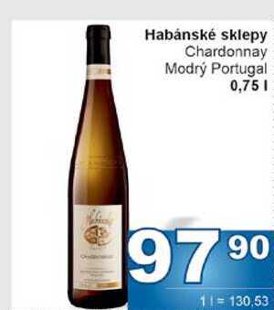 Habánské sklepy Chardonnay Modrý Portugal 0,75l