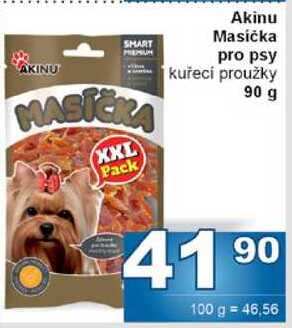 Akinu Masička pro psy kuřecí proužky 90 g 